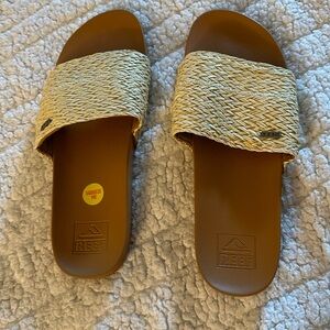 Womens Reef Cushion Scout Braids Slide Sandal